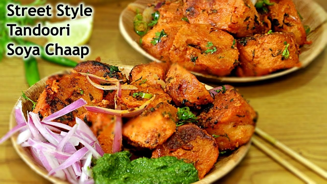 Tandoori Soya Chaap Recipe Without Tandoor | Street Style Soya Chaap | Veg Chaap | Kanak