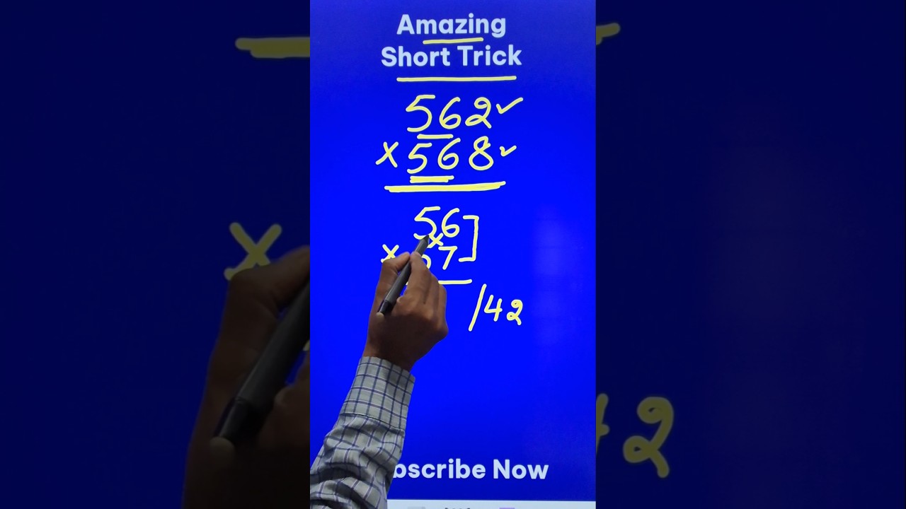 562 x 568 Done in a Flash II Mental Maths Short Trick for Competitions 