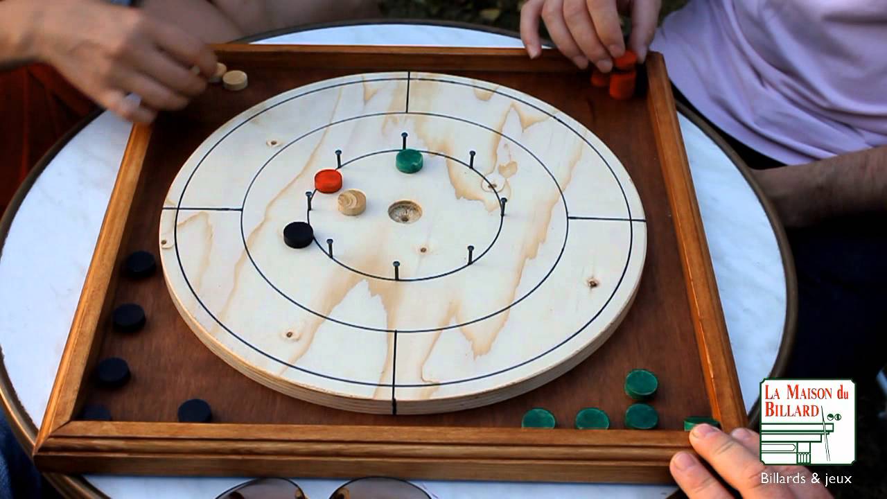 Crokinole jeu canadien en bois Made in FRANCE. Jouet en bois tous âges