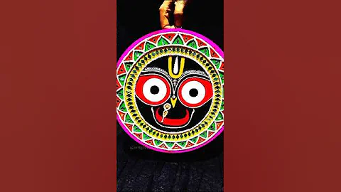 🛕 Divine Rathyatra Vibes in Jagannath Lippan Art #shorts #trending #jagannath