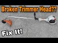 Stihl Trimmer Head Broke Off? Fix It!  (Curved Shaft)