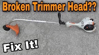 Stihl Trimmer Head Broke Off? Fix It! (Curved Shaft) - YouTube