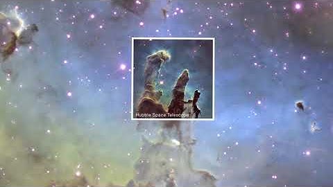 Hubble Field of View Pullout to Roman Field of View - Eagle Nebula, Labelled