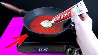 See What Happen if You Drop Toothpaste into HOT PAN
