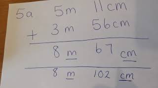 Adding & Subtracting Metres and Centimetres
