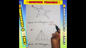 🔥Counting Triangle Trick😲//Count Triangle in a Star😲//#shorts//#ytshorts//#short_tricks//