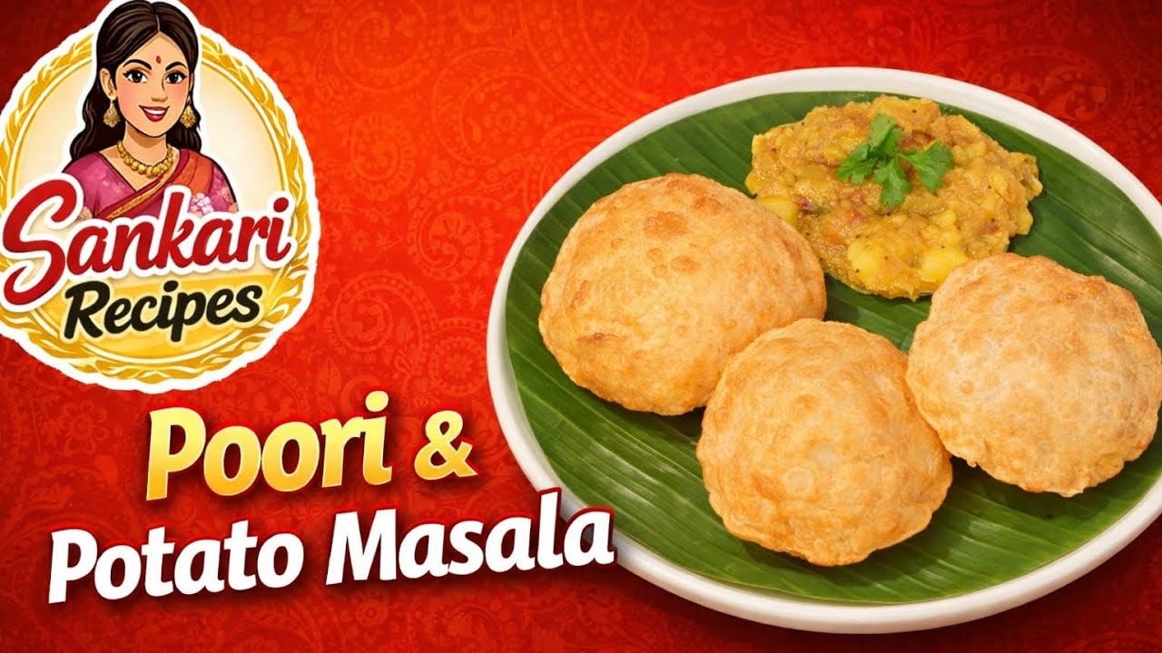 100% Puffy Poori Every Time! | Potato Masala Recipe | Sankari Recipes