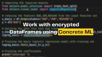 [Tutorial] Work with encrypted DataFrames using Concrete ML