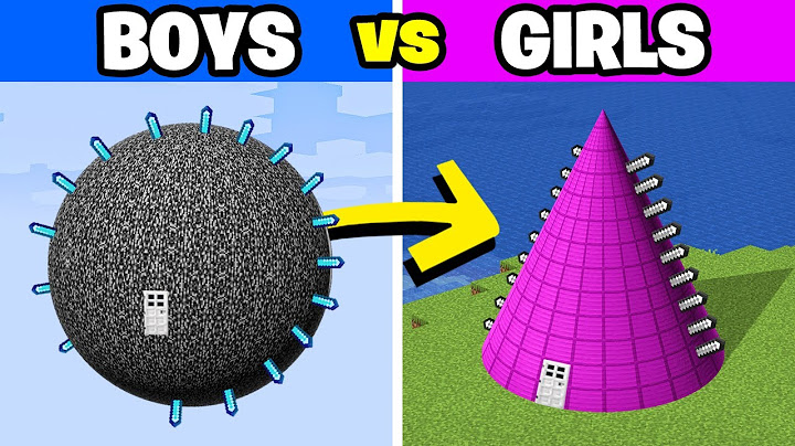 Girls vs Boys Illegal Base in Minecraft