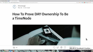 How To Prove DAY Ownership To Be a TimeNode