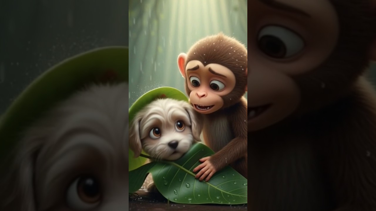 Bandar aur puppy ki dosti jo Dil ko chhu jaye 