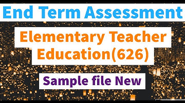 Sample file Elementary Teacher Education(626)  | AIOU INFO