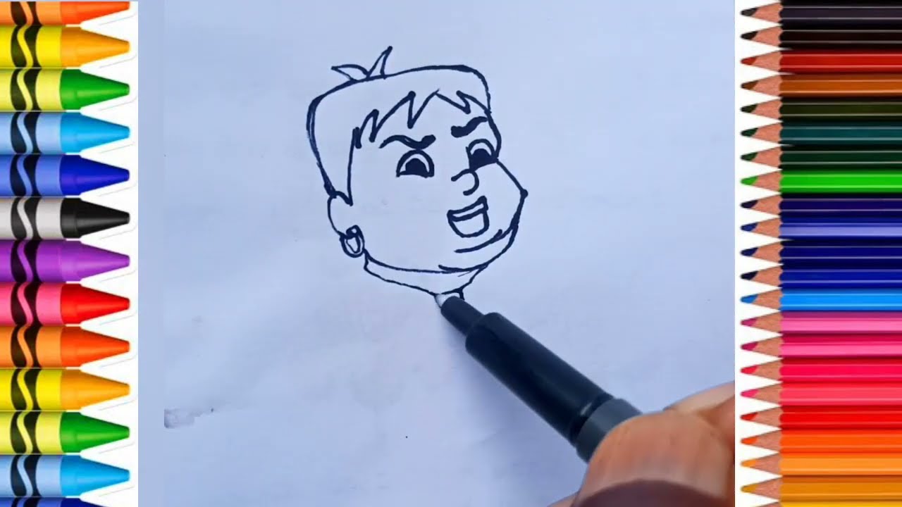 How to Draw Kaliya from Chhota bheem | Kaliya Drawing step by step | Chhota bheem drawings