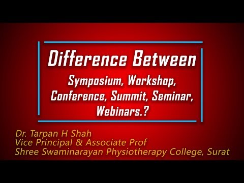 Vidéo: Différence Entre Symposium Et Conférence