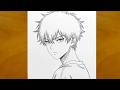 Drawing a Cool Anime Boy - Detailed Pencil Sketch Art