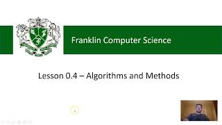 Franklin AP CS A - Lesson 0.4 Static Methods (Part I)