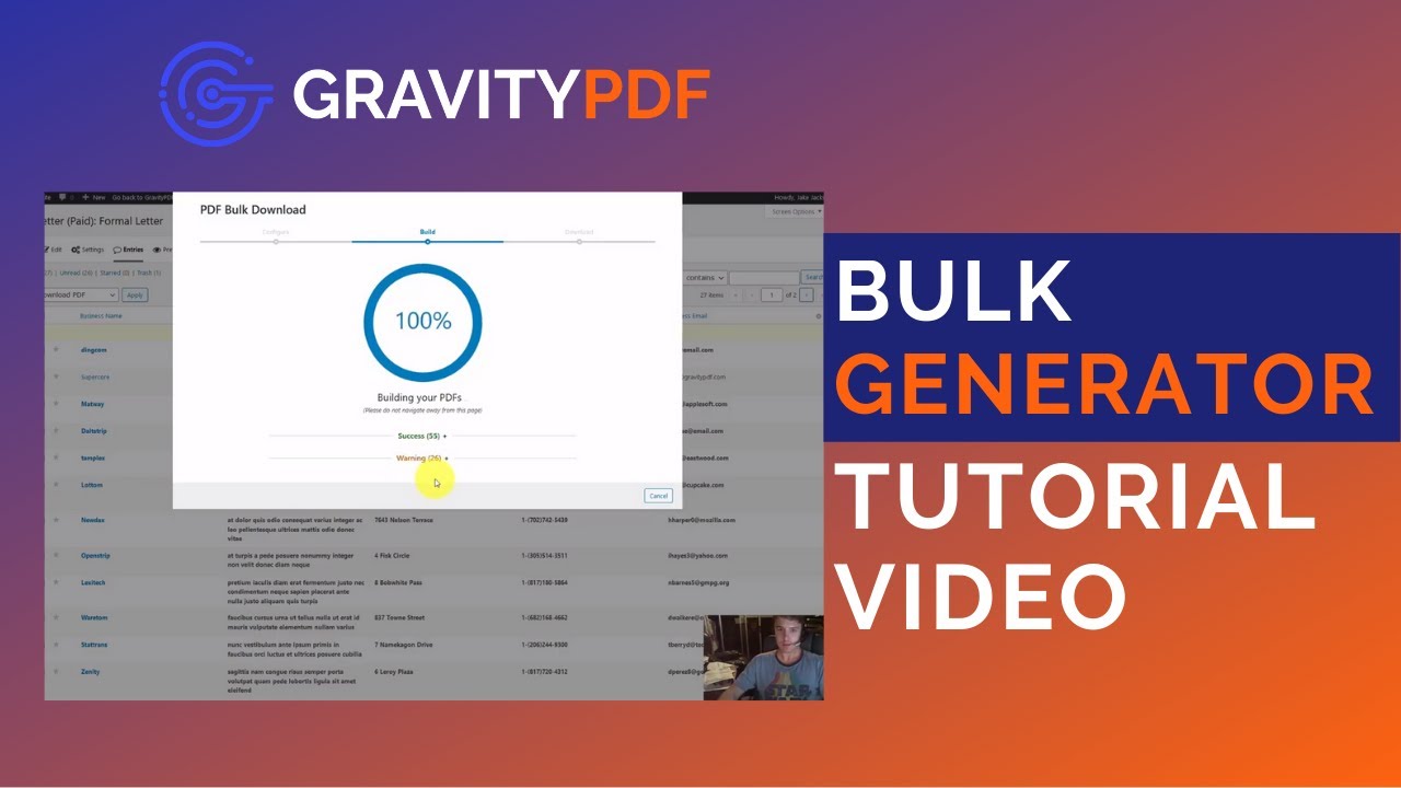 Tutorial: Using the Gravity PDF Bulk Generator Plugin - YouTube