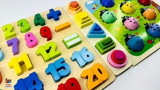 Best Learn Shapes, Numbers \& Counting 1 to 20 | Preschool Toddler Learning Toy Video