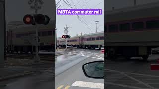 MBTA commuter rail train in Chelsea MA