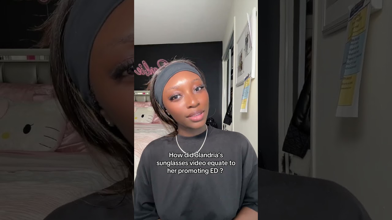 How did olandria’s sunglasses video equate to her promoting ED ? 