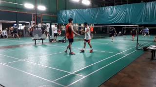 20170327-2@Selayang Mall: 羽家少林 vs MBC (14-21, 17-21)