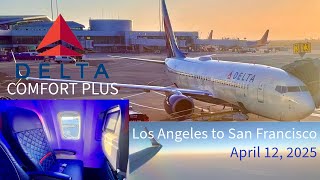 Delta Airlines Comfort Plus: Los Angeles to San Francisco April 12, 2025