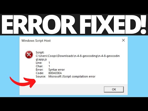 How To Fix Windows Script Host Syntax Error Code 800a03ea Microsoft Jscript Compilation