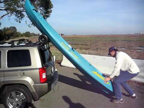 Loading a kayak with a Wheeleez cart. - YouTube
