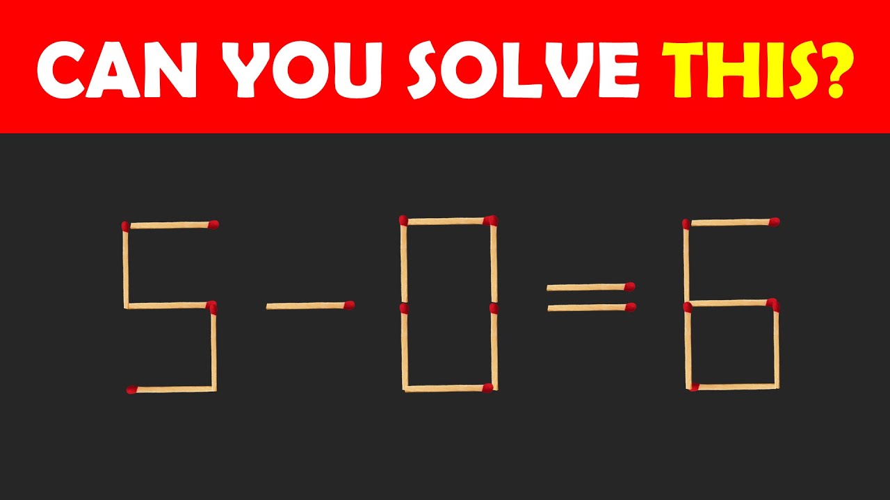 Only Smart People Can Solve These Matchstick Puzzles | Matchstick ...
