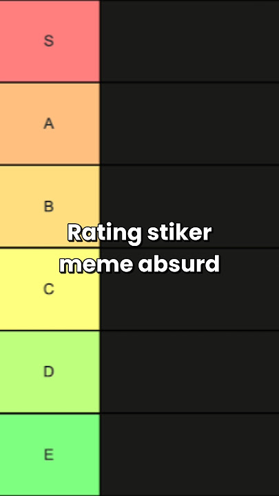 Absurd sticker rating