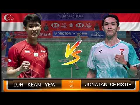 Very Classy ???? Loh Kean Yew (SGP) vs (INA) Jonatan Christie Badminton Mens Singles