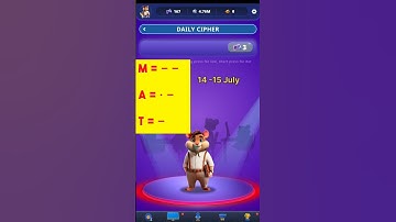Hamster kombat daily cipher | Hamster Kombat daily cipher july 14 - 15 #hamsterkombat #today