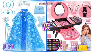 Lisa Vs Lena Light Up Costumes Vs Makeup Kitt For Kids