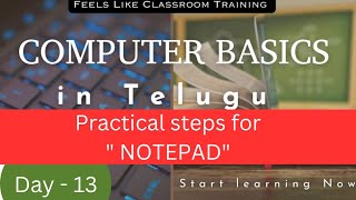 Notepad Tutorial for Beginners | Learn Basic Text Editing using Notepad 