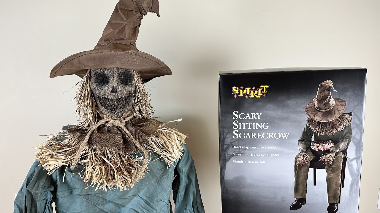 Scary Sitting Scarecrow 2023 Spirit Halloween - YouTube