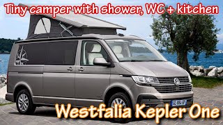 Tiny VW camper with toilet, shower + kitchen. Westfalia Kepler One.  Park it (almost) anywhere!