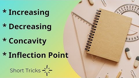 Increasing , Decreasing , Concavity & Inflection Point - short Tricks |BSc Mathematics