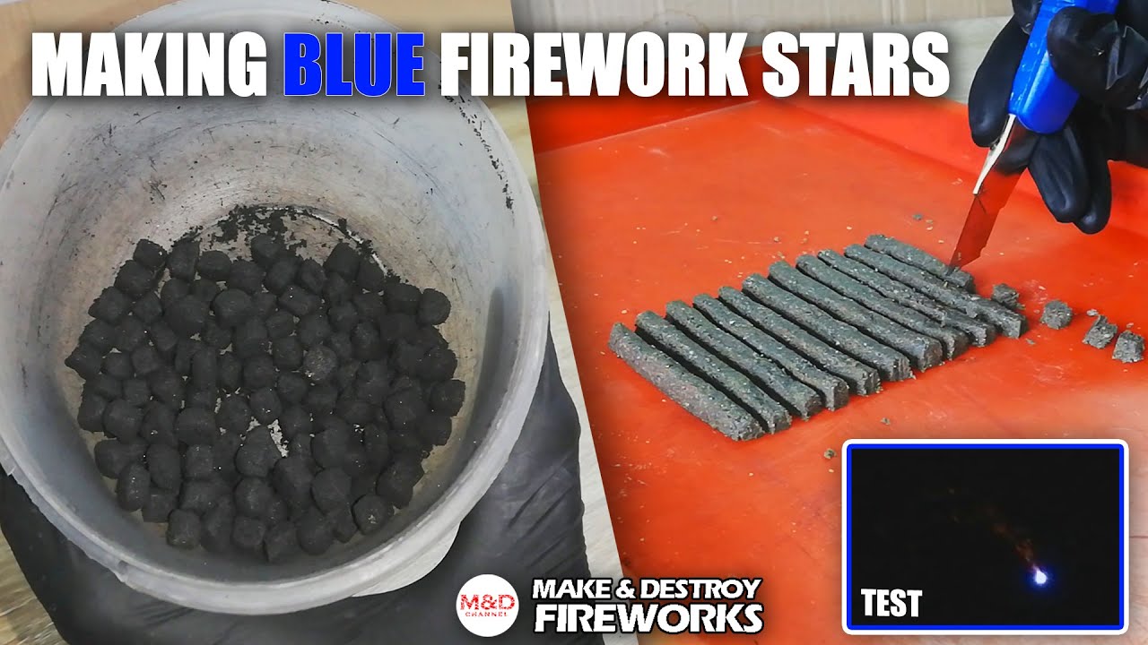 Making Neon Blue Firework Stars From BENGAL FLARE!
