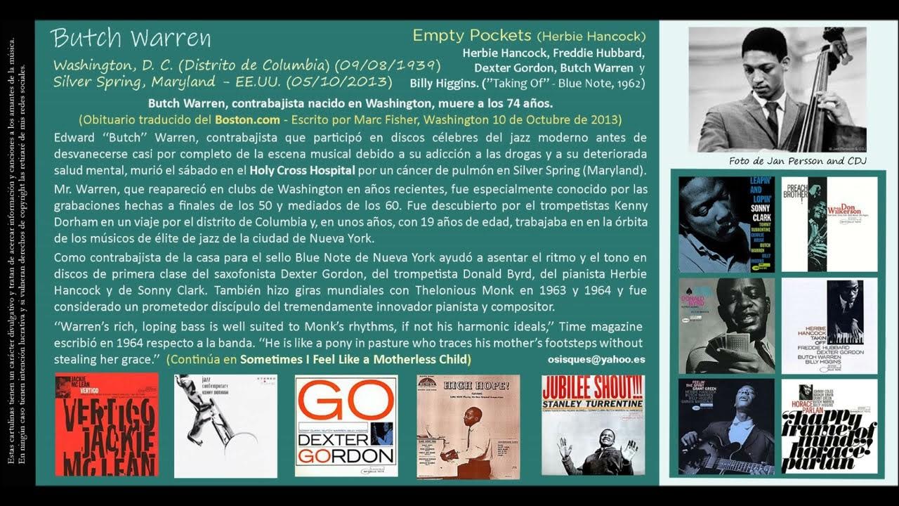 Butch Warren (19392013) Empty Pockets (Herbie Hancock) YouTube