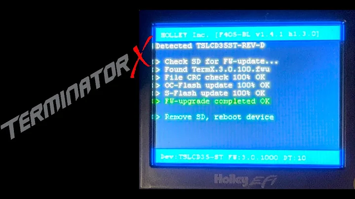 Holley Terminator X and X Max Step by Step Firmware Update Guide