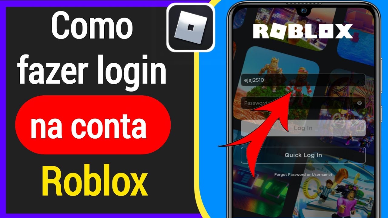 Como fazer login na conta Roblox  como fazer o login no roblox
