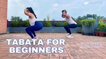 8 MIN TABATA HIIT WORKOUT - TABATA FOR BEGINNERS