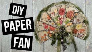 🎨✂️ DIY Paper Fan Tutorial  | Super Easy & Quick Journal Idea 📖💨