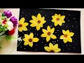 Yellow Cherry Blossom Flower Painting Easy | One Stroke Cherry Blossom | Yellow Flower Painting Easy