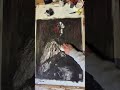 ​"Autorretrato con pincel: Buscando la forma entre el rojo y el negro"speedpaint.