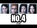No.4 / IS:SUE(イッシュ/이슈)【歌詞/パート割り/和訳/意訳】