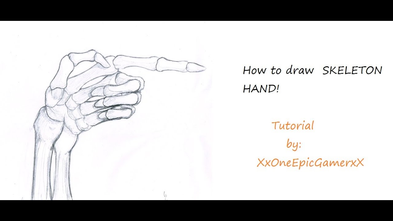 skeleton hand drawing tutorial - YouTube