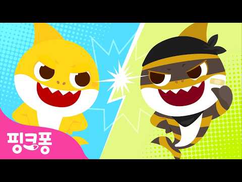 장난꾸러기 도둑아기상어와 노래해요🎵 | +모음집 | 우리 모두 다 같이, <strong>동물농장</strong> 외 | 아기상어 <strong>동요</strong> 이어듣기 | 핑크퐁! 인기동요