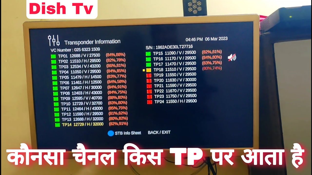 Dish Tv Transponder List Dish Tv Advance Settings Dish Tv कौनसा