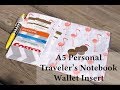 Easy Traveler's Notebook Wallet Insert - sewing tutorial